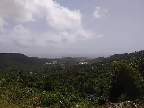 View from Los Bohios de Jaime on PR-975 in Río Abajo