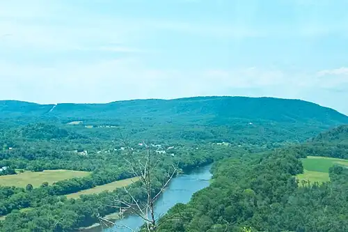 Confluence of the Cacapon River (barely visible) with the Potomac
