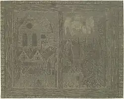 Seghers, View of the Noorderkerk (church in Amsterdam), c. 1622-30; etching on linen