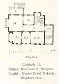 Floor plan by Roßbach for Villa Davignon