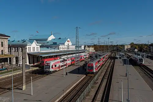 Overpass view at main platforms