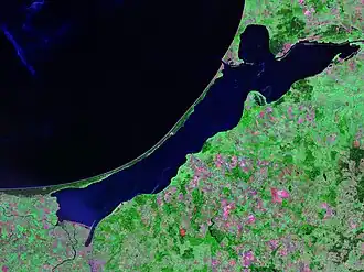 Landsat photo of the Vistula Spit