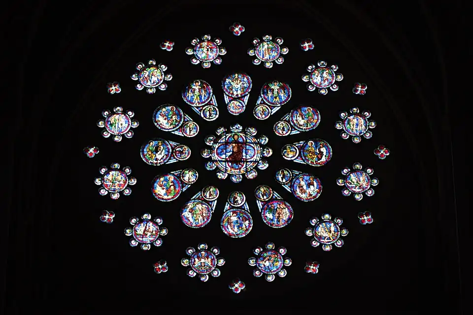 The west rose window c. 1215