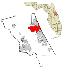 Location in Volusia County and the state of Florida