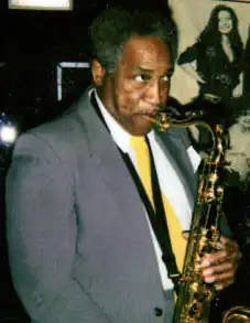 Freeman playing saxophone
