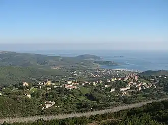 A view of Tomino, overlooking the port of Macinaggio