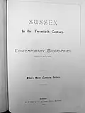 Title page of the Sussex volume of the series