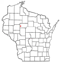 Location of Aurora, Taylor County, Wisconsin