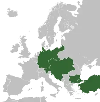 The Central Powers as of 14 October 1915