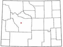 Location of Ethete, Wyoming