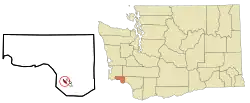 Location of Cathlamet, Washington