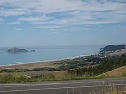 Photograph looking down at Waimārama