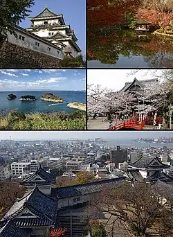 Wakayama Castle, Nishinomaru Garden, Saikazaki, Kimiidera Temple, Downtown Wakayama viewed from the castle keep