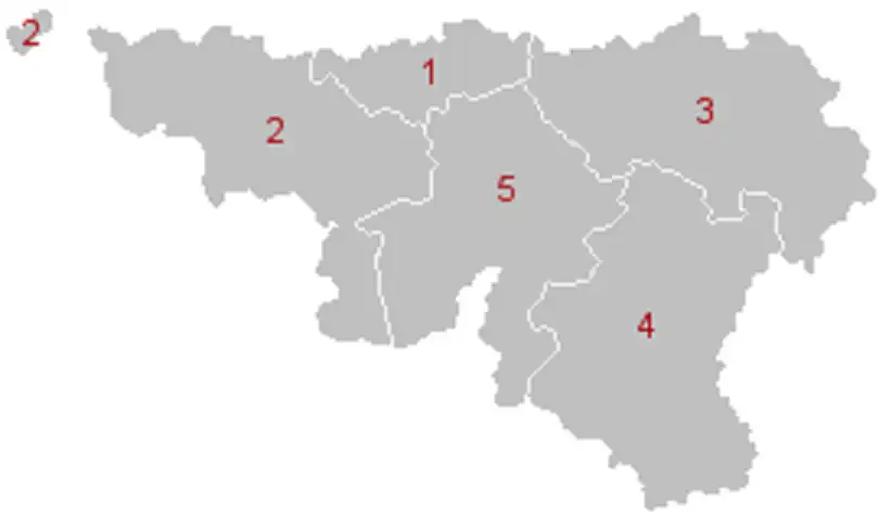 Location of Walloon Region