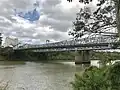 Walter Taylor Bridge (left) adjacent to the Indooroopilly Railway Bridge.