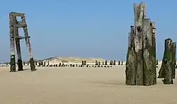 Remains of the former east pier