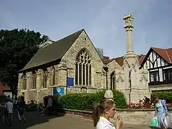 War Memorial and St Benedict's church, High Street, Lincoln
