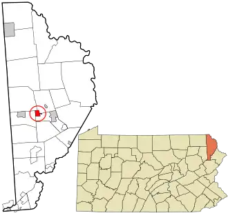 Location in Wayne County and the U.S. state of Pennsylvania.