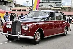 Maroon Phantom VI with wedding ribbons in Pusat Bandar in 2024