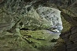 Gloomy cave interior