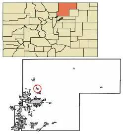 Location of the Town of Ault in Weld County, Colorado.