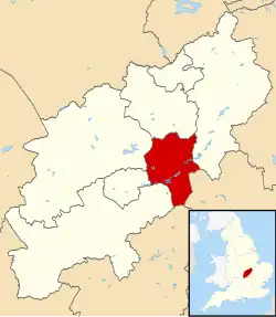 Shown within Northamptonshire