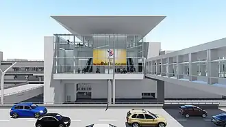 Rendering of West CTA station as seen from the Tom Bradley International Terminal
