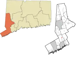 Cannondale's location within the Western Connecticut Planning Region and the state of Connecticut