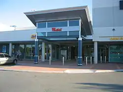 An entrance to Westfield Whitford City, which was added shortly after Westfield purchased the centre.