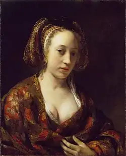 Young Woman in a Brocade Gown