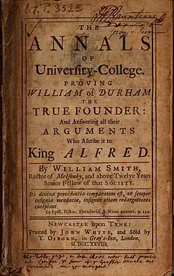 Yellowed title page of first edition of "The Annals"