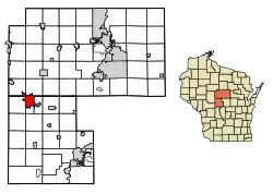 Location of Marshfield, Wisconsin
