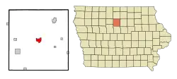 Location of Clarion, Iowa