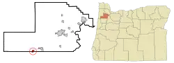 Location in Oregon