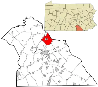 Location in York County and the state of Pennsylvania.