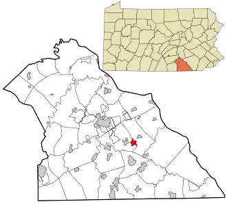 Location in York County and the state of Pennsylvania.
