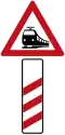Sign 156-10 / 156-20 Railroad crossing with three-striped warning – 240 m distance