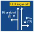 Sign 441 Autobahn junction entrance sign