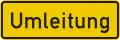 Umleitung Detour or bypass sign (Germany)