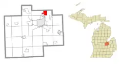 Location within Saginaw County