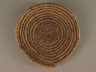 A color picture of a woven basket
