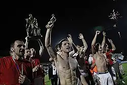 Winners of the cup celebrating their win