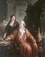 The chemist Pierre-François Tingry&nbsp;[fr] in his laboratory, with his wife. 1803