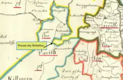 Map of Boherbue circa 1655