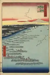 Nori farm in Shinagawa, by Hiroshige, 1857[16]