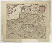 18th century map of Poland–Lithuania with Lithuania proper