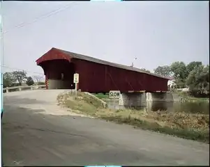 Covered bridge in West Montrose, 1960