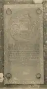 Gravestone of Ragel Titise († 1701) and her husband Titis Anthonijse († 1720).