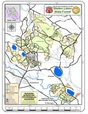 Map of Bladen Lakes State Forest